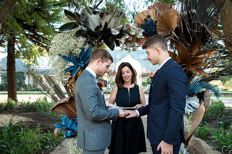 Modern Rustic Wedding Inspiration in Moody Blue & Copper | Jasmine Skye Photography