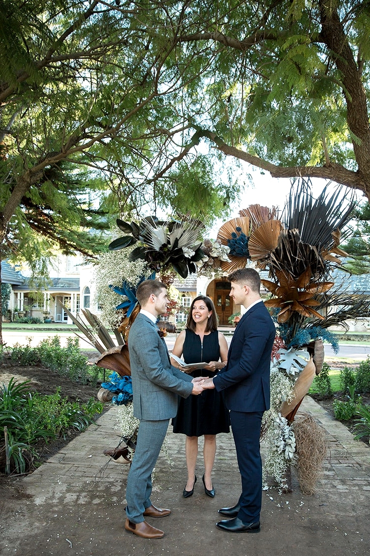 Modern Rustic Wedding Inspiration in Moody Blue & Copper | Jasmine Skye Photography