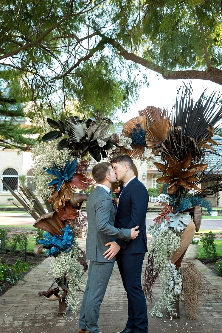 Modern Rustic Wedding Inspiration in Moody Blue & Copper | Jasmine Skye Photography