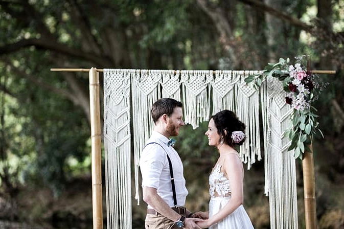 Rustic Boho Wedding Inspiration in Blush and Olive | Katrina Cram Photography