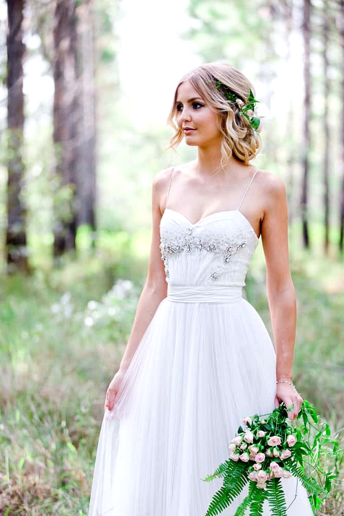 Romantic woodland wedding dress