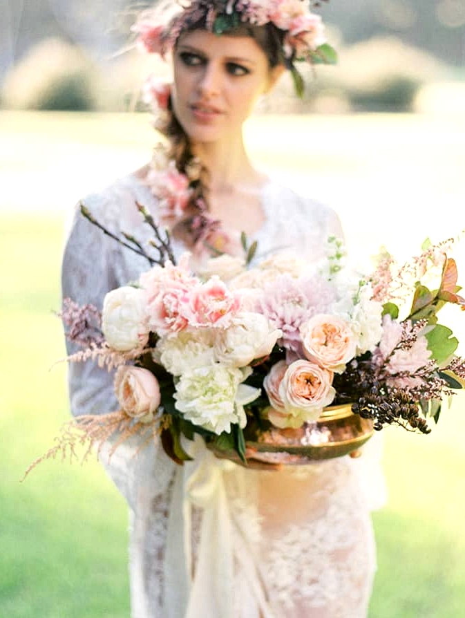 Romantic pastel floral arrangement