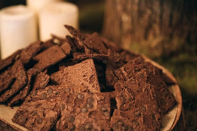 Wedding dessert table brownie shards