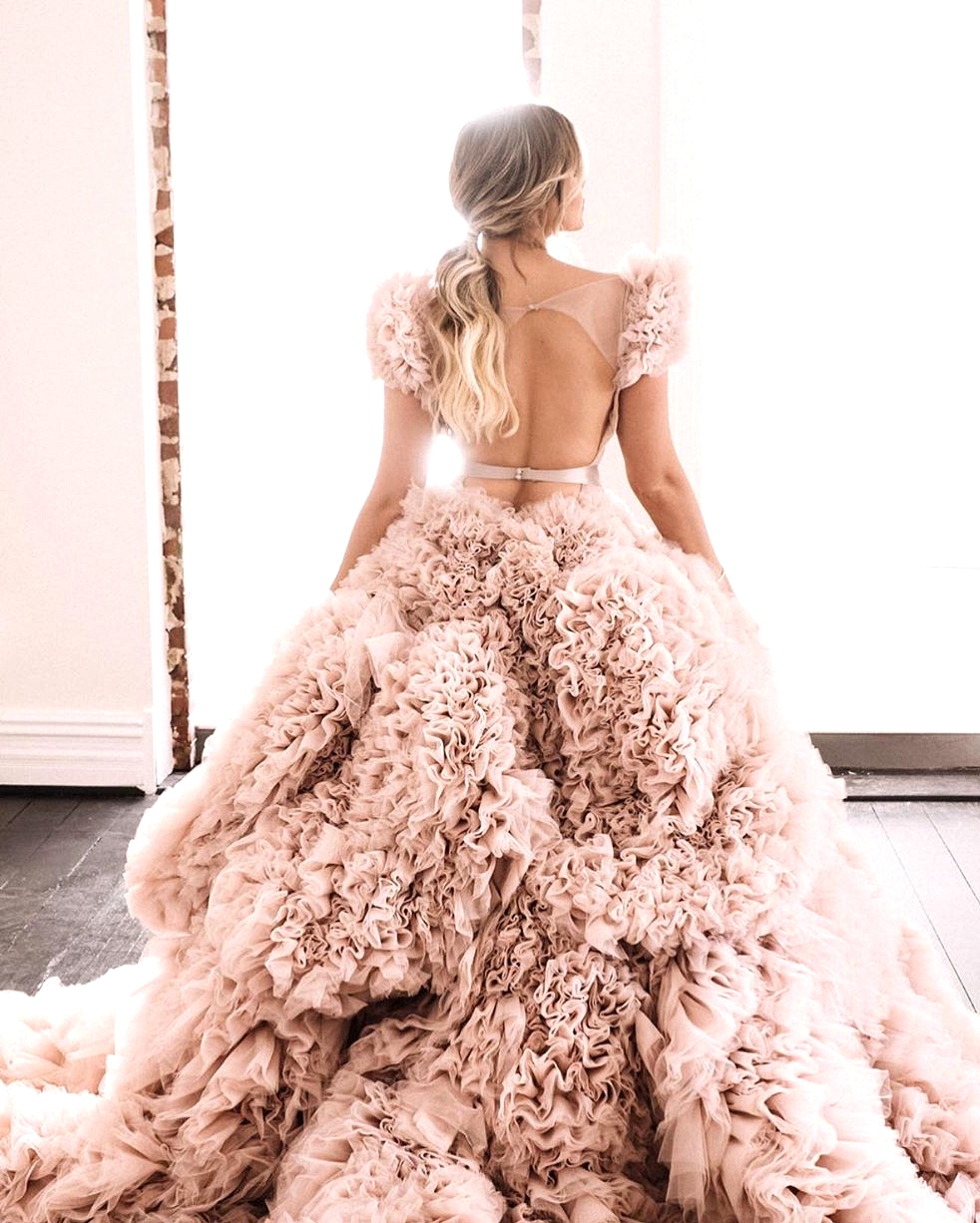 Couture Blush Wedding Dress
