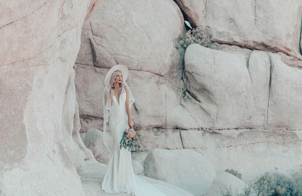 These Boho Gowns from Lovers Society Were *Made* for a Desert Wedding