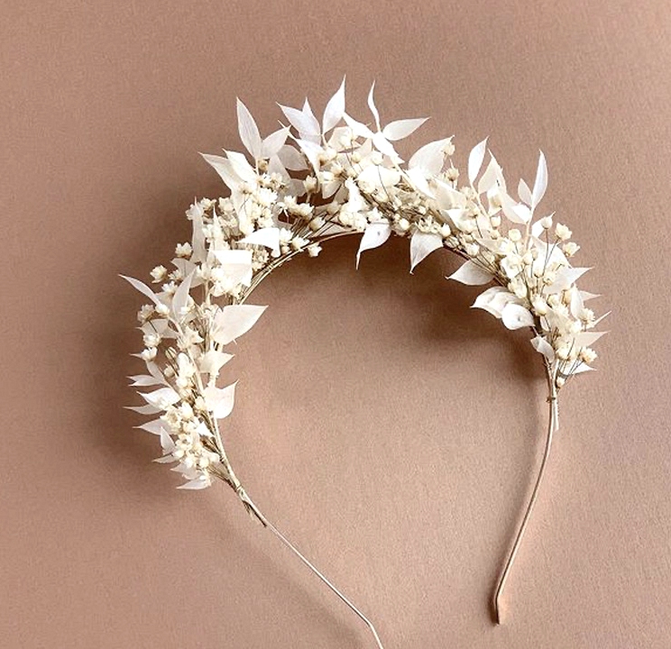 dried floral headband