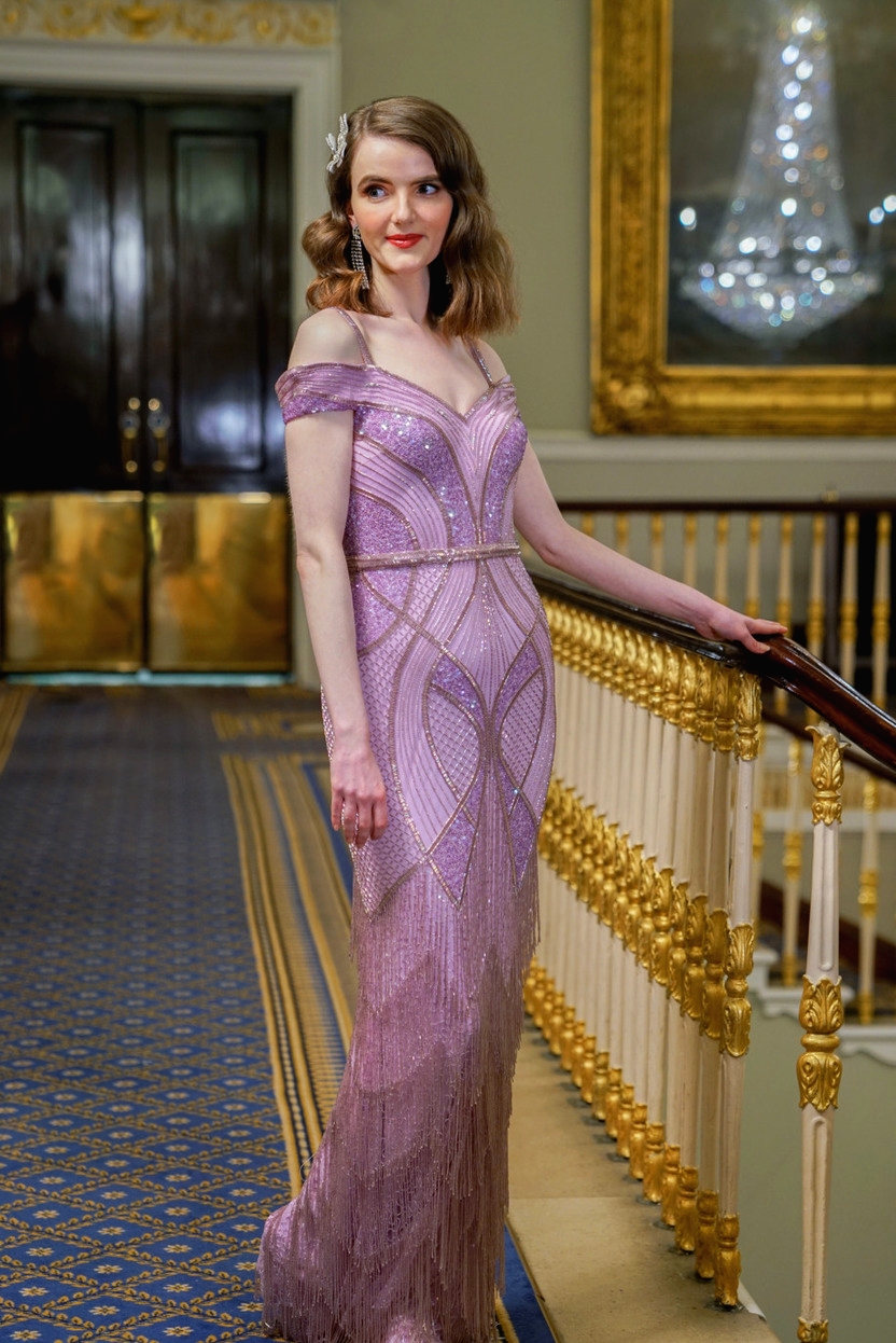 Vanessa dress in colour violet by Eliza Jane Howell