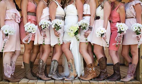 Country Themed Wedding Bridesmaid Photo