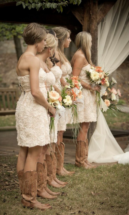Country Themed Wedding Bridesmaids