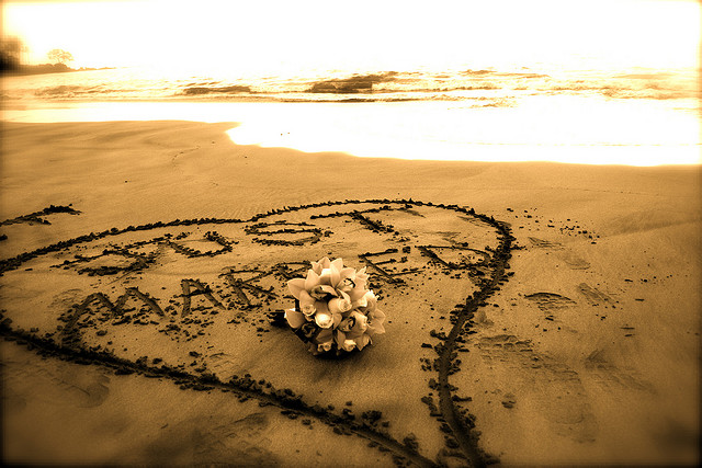 Just Married Sand