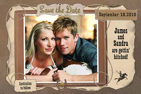 Save the Date Cowboy Theme