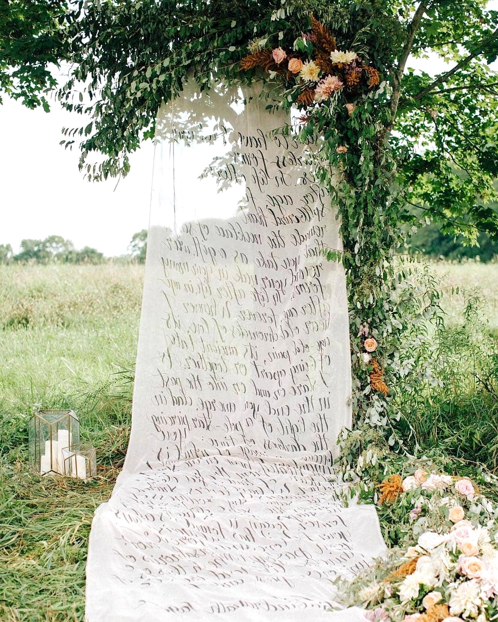 wedding cloth signage backdrop