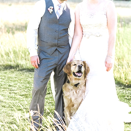 Couple with dog