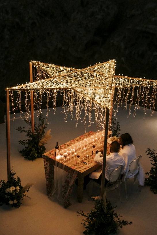 Santorini Elopement Star Reception=