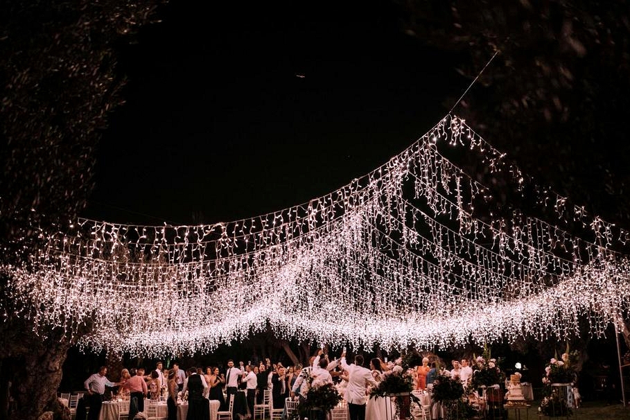 string light wedding