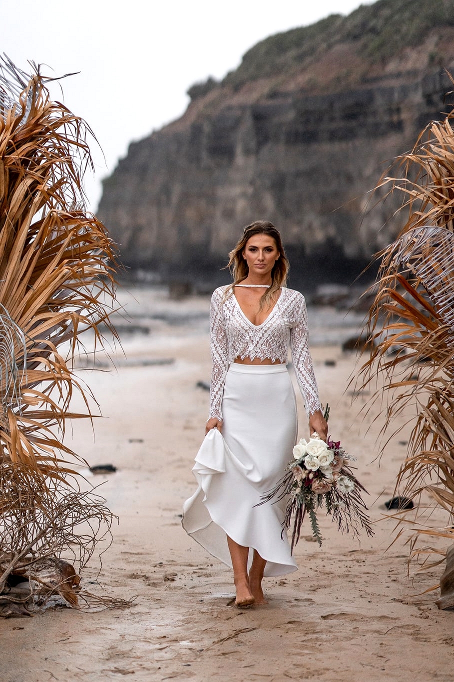 Natural Boho Beach Wedding Inspiration | Photography: Michael Boyle Photography