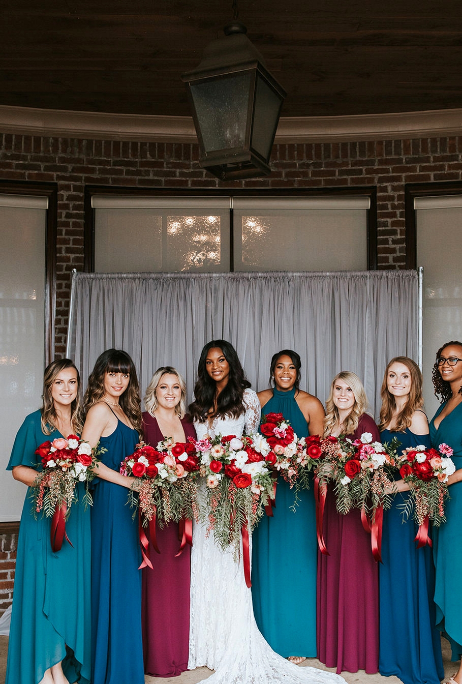 Boho Atlanta Wedding bridesmaids
