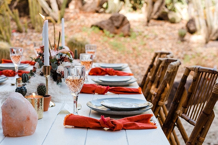 Burnt Orange Boho Desert Wedding Inspiration | Chasing Moments Photography 