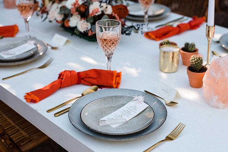 Burnt Orange Boho Desert Wedding Inspiration | Chasing Moments Photography 