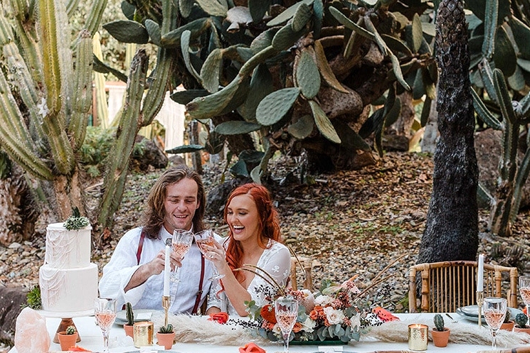 Burnt Orange Boho Desert Wedding Inspiration | Chasing Moments Photography 