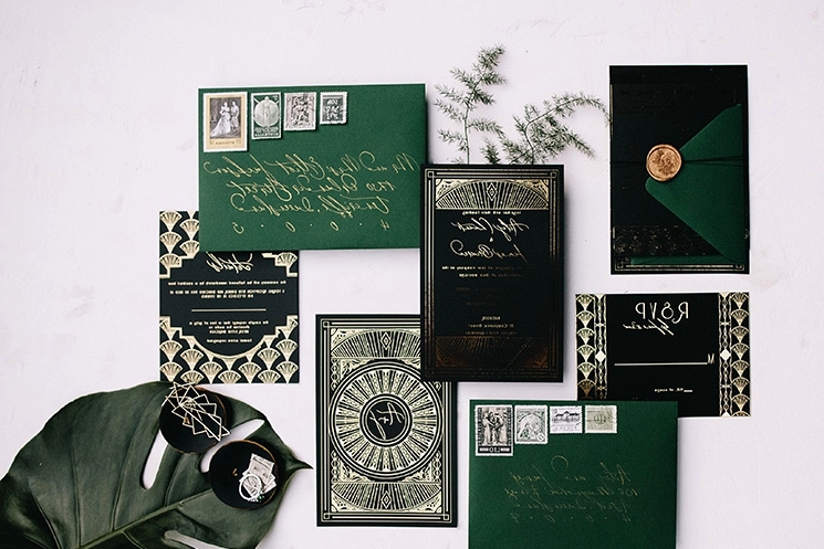 Emerald Art Deco Wedding Inspiration | Ode Studios