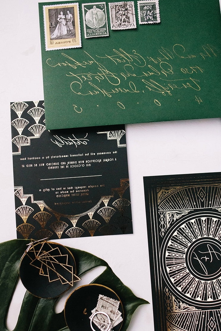 Emerald Art Deco Wedding Inspiration | Ode Studios