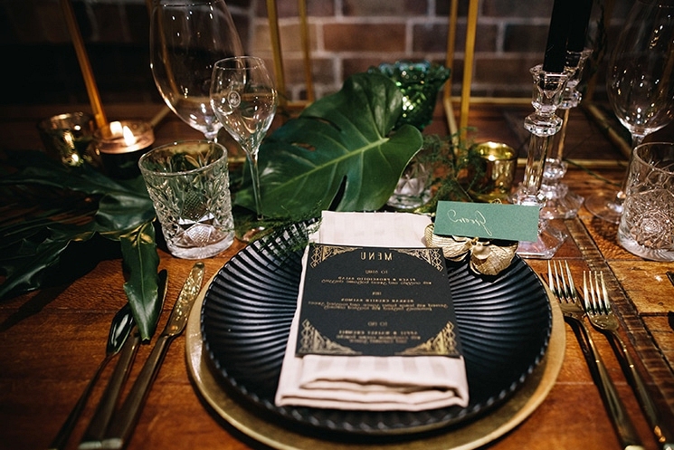 Emerald Art Deco Wedding Inspiration | Ode Studios