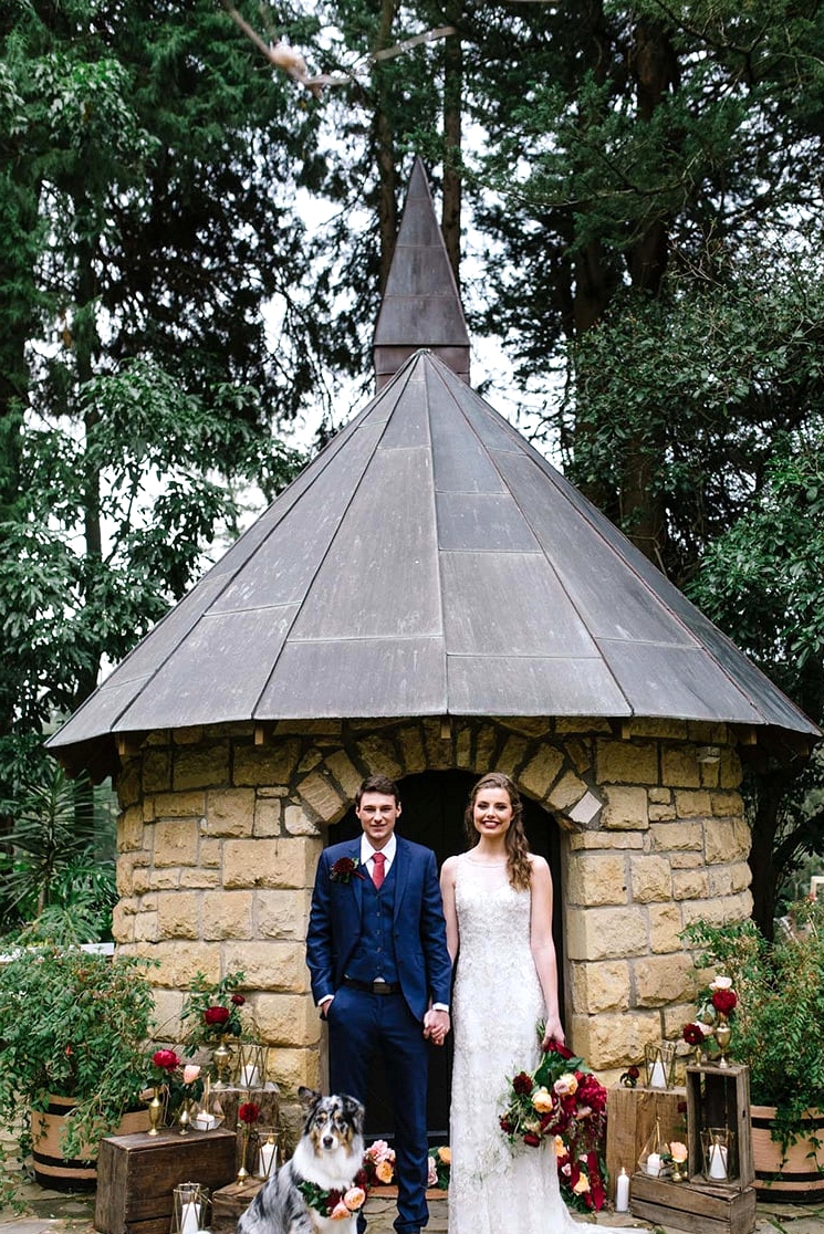 Burgundy & Gold Wedding Inspiration at a Magnificent Manor | Lucinda May Photography