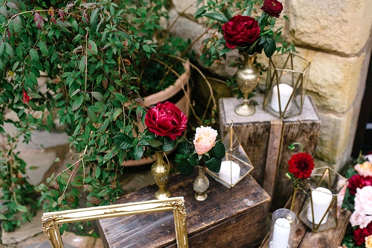 Burgundy & Gold Wedding Inspiration at a Magnificent Manor | Lucinda May Photography