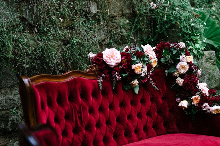 Burgundy & Gold Wedding Inspiration at a Magnificent Manor | Lucinda May Photography