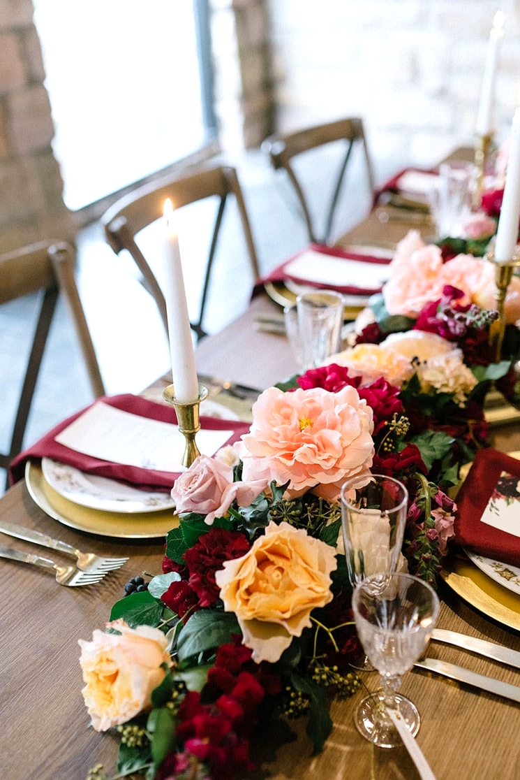 Burgundy & Gold Wedding Inspiration at a Magnificent Manor | Lucinda May Photography