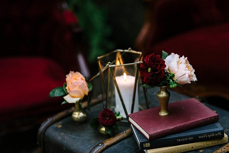 Burgundy & Gold Wedding Inspiration at a Magnificent Manor | Lucinda May Photography