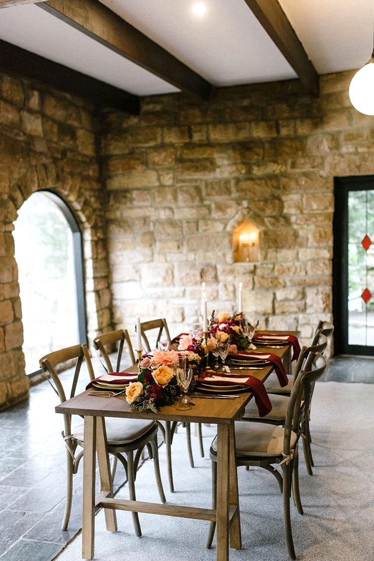 Burgundy & Gold Wedding Inspiration at a Magnificent Manor | Lucinda May Photography