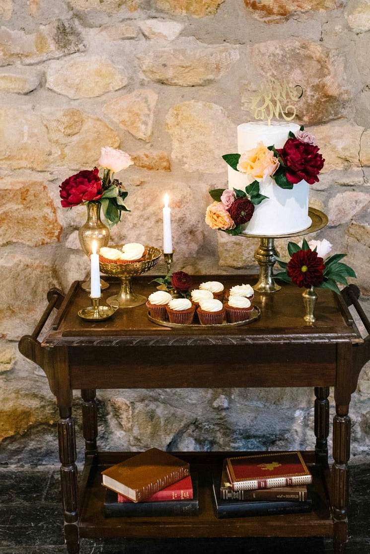 Burgundy & Gold Wedding Inspiration at a Magnificent Manor | Lucinda May Photography