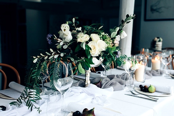 Modern Restaurant Wedding Inspiration in Mint and Lavender | Figtree Wedding Photography