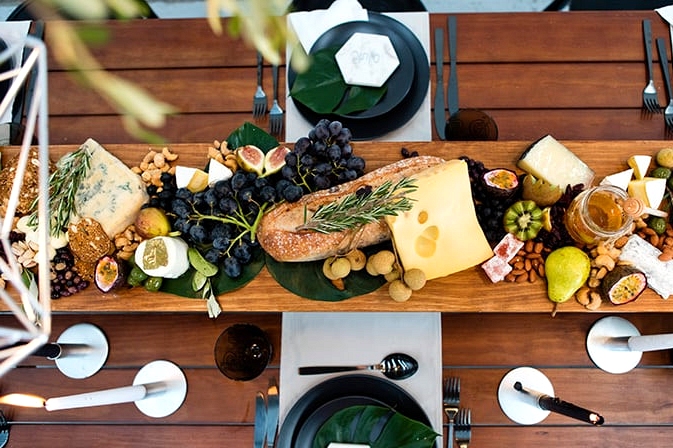 Matte Black and Greenery Wedding Inspiration in an Aircraft Hangar | Lyndal Carmichael Photography