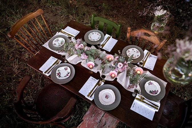 Rustic Boho Wedding Inspiration in Blush and Olive | Katrina Cram Photography