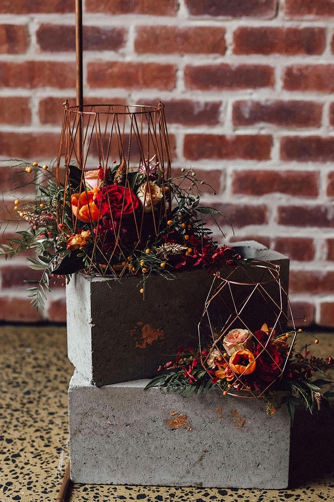 Modern Copper and Burgundy Wedding Inspiration | Raconteur Photography