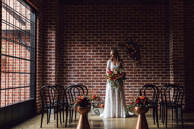 Modern Copper and Burgundy Wedding Inspiration | Raconteur Photography