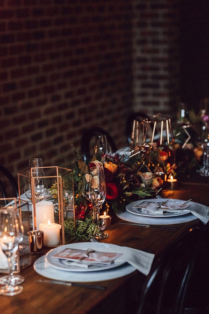 Modern Copper and Burgundy Wedding Inspiration | Raconteur Photography