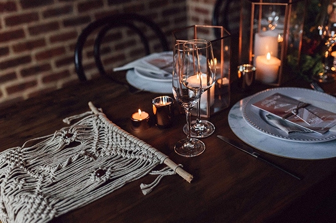 Modern Copper and Burgundy Wedding Inspiration | Raconteur Photography