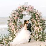 Lush Beach Garden Wedding with a Twinkle Lit Reception ⋆ Ruffled