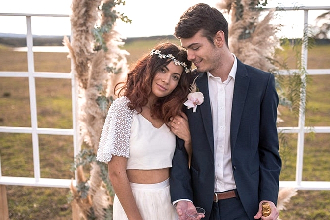 Romantic Country Wedding Inspiration with an Open Air Chapel | Michael Boyle Photography