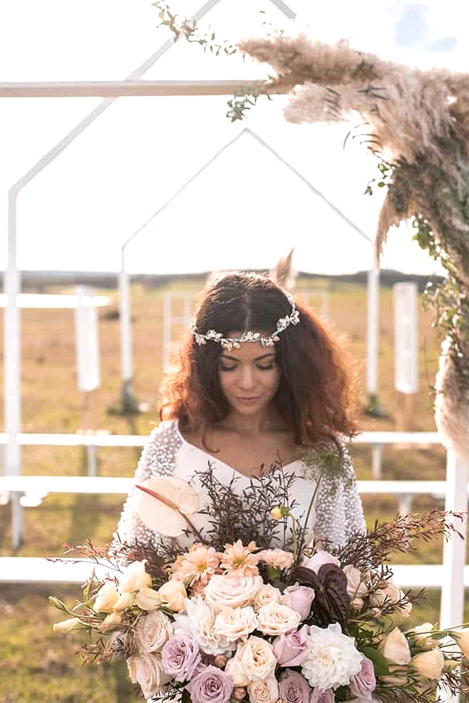 Romantic Country Wedding Inspiration with an Open Air Chapel | Michael Boyle Photography