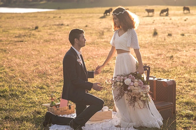 Romantic Country Wedding Inspiration with an Open Air Chapel | Michael Boyle Photography