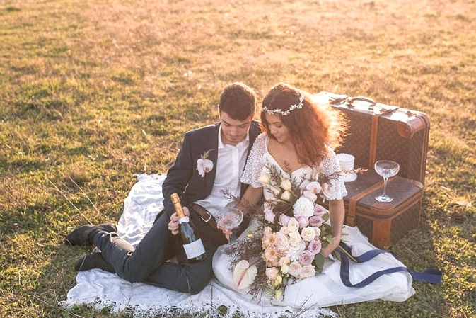 Romantic Country Wedding Inspiration with an Open Air Chapel | Michael Boyle Photography