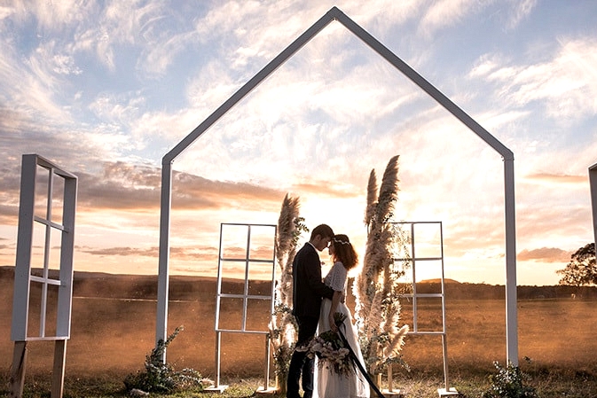 Romantic Country Wedding Inspiration with an Open Air Chapel | Michael Boyle Photography