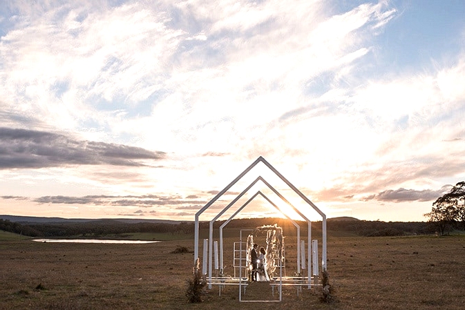 Romantic Country Wedding Inspiration with an Open Air Chapel | Michael Boyle Photography