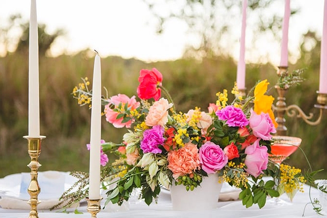 Vibrant Hot Air Balloon Wedding Inspiration | Just For Love Photography