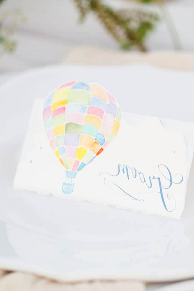 Vibrant Hot Air Balloon Wedding Inspiration | Just For Love Photography